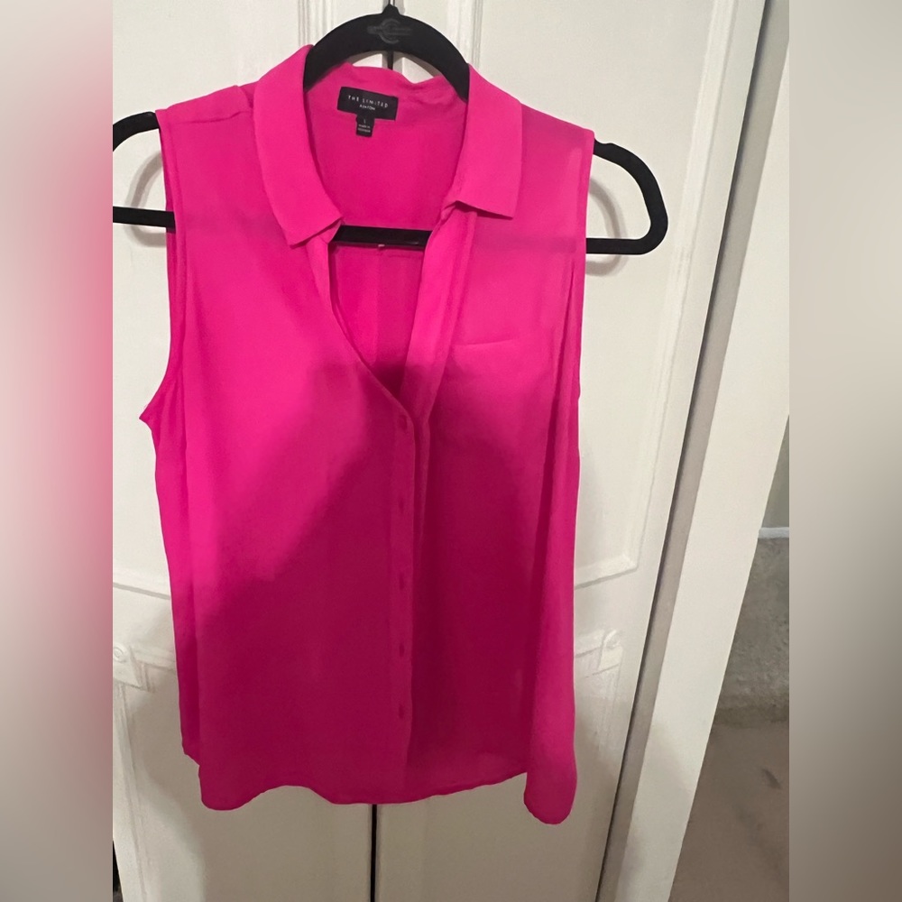 Limited- Ashton sleeveless top - hot pink